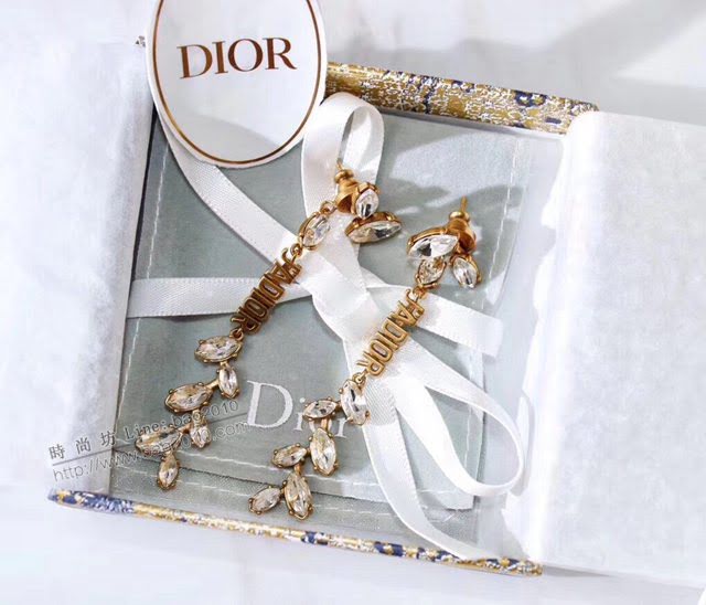 Dior飾品 迪奧經典熱銷款JADIOR系列 字母馬眼流蘇耳釘  zgd1126